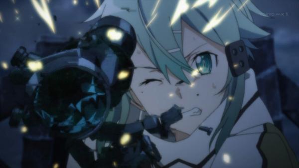 Sao2 ソードアート オンライン 第12話感想 シノンとデスガンの相討ち キリトさんの剣撃 熱い戦闘回だったな 闇風さんはワンパンで退場乙です ソードアート オンライン Sao2