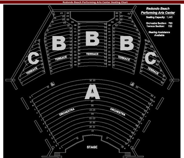 Redondo Beach Performing Arts Seating Chart