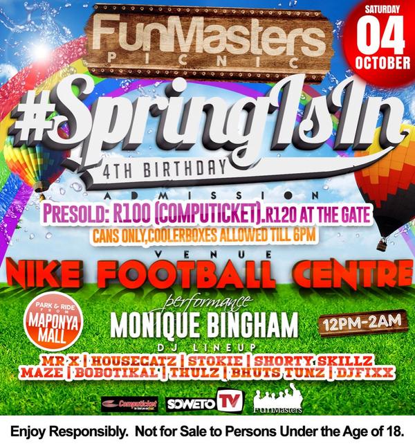 fun_Masters's tweet image. #SpringIsIn #springisin #funmasterspicnic #funmasterspicnic #funmasterspicnic tickets only R100.00