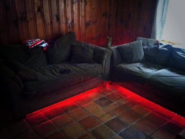 volbeatlizard's tweet image. #redecorating #colorchanginglights #hellisundermycouch