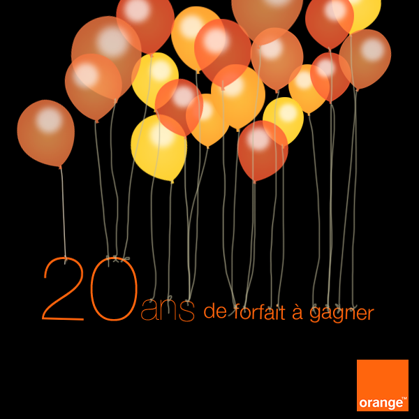 Orange_France's tweet photo. Orange fête ses 20 ans et vous offre 20 ans du meilleur forfait mobile ! #Orange20 Jouez sur http://t.co/IRaeBMVSf7 http://t.co/EZuGC9JAqU