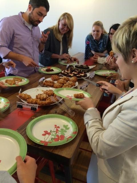 Brandwatch's tweet photo. Our NY team, trying not to fall into a sugar coma. #daffles #wonuts (waffle donuts) http://t.co/qR8TjQCUfe