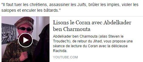 "Il faut tuer les chrétiens, assassiner les Juifs, violer les salopes et enculer les bâtards". bit.ly/XozdQi