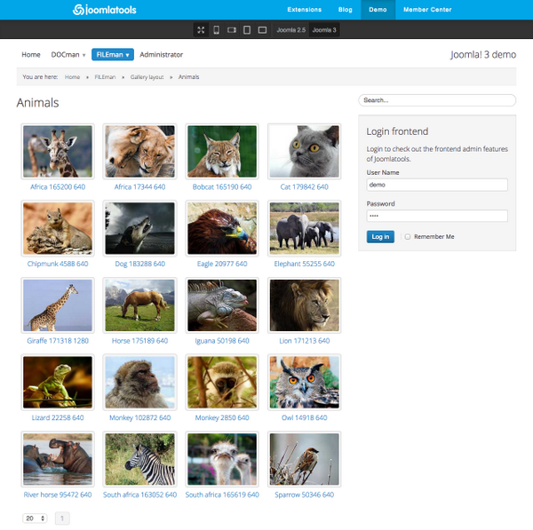 joomlatools's tweet image. FILEman 2 stable is now on our demo site. With more content and examples - bit.ly/1DhVAbh  #joomla #fileman