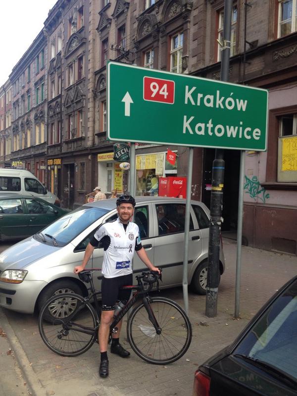 mark_culbert's tweet photo. @_teamclaire 50 miles to our goal of Liverpool to Krakow on a bike http://t.co/44cqv1SYcP