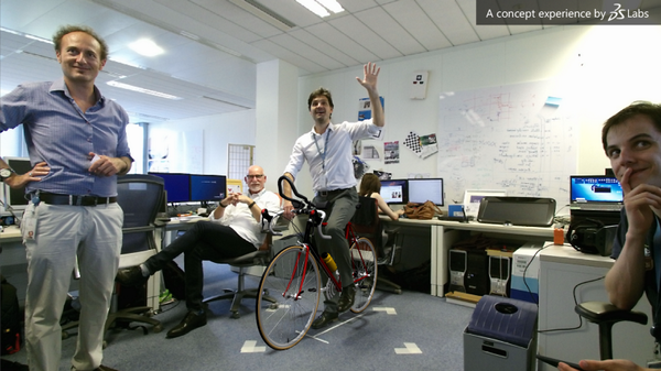 bikEpic3DS's tweet photo. BikEpic at the iVLab ! Finalizing the experience ! http://t.co/ehdRgok7j4