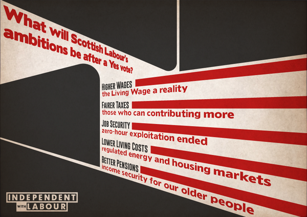 IndyLabour's tweet photo. After Yes, the work begins to win a radical, independent Labour government for Scotland #indyref #LabourYes http://t.co/HOfhSsObsz