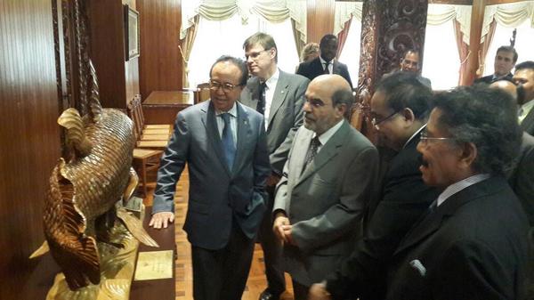 Sbg apresiasi thd kberhasilan pembangunan sektor kelautan-perikanan,patung ikan dr Indonesia dipajang di Ktr FAO,Roma
