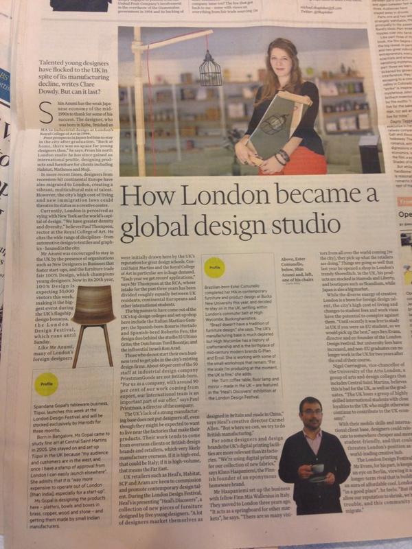 NEW <a href="/designlondon/">Design London Shoreditch</a> <a href="/Heals_Furniture/">Heal's</a> <a href="/Case_Furniture/">Case Furniture</a> <a href="/Tiipoi/">Tiipoi</a> <a href="/shin_azu/">shin azumi</a> <a href="/EsterComunello/">Ester Comunello</a> <a href="/elultimogrito/">elultimogrito_</a> <a href="/FinancialTimes/">Financial Times</a>