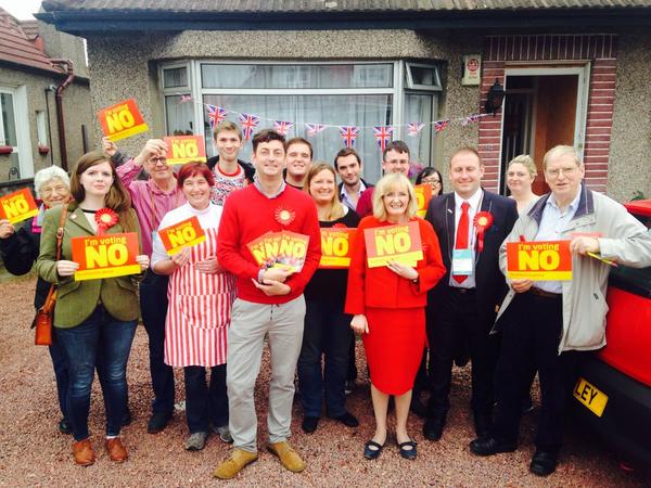 EdinburghLabour's tweet image. All of our volunteers joined by @Margaret_Curran for this afternoons doorknocking session #LabourNo