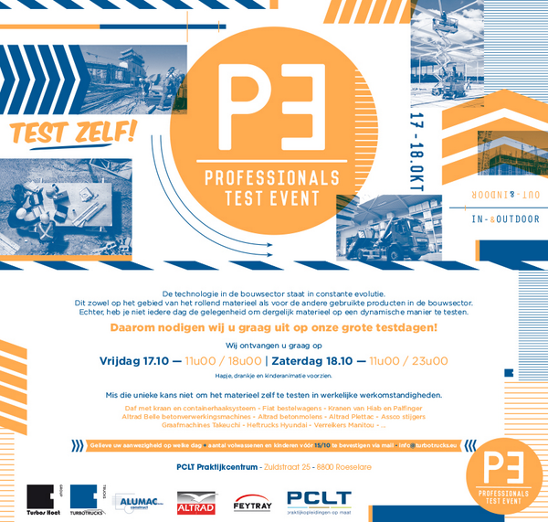 Uitnodiging voor het Professionals Test Event op 17 en 18 oktober. Mis deze unieke kans niet! bit.ly/praktijkcentrum
