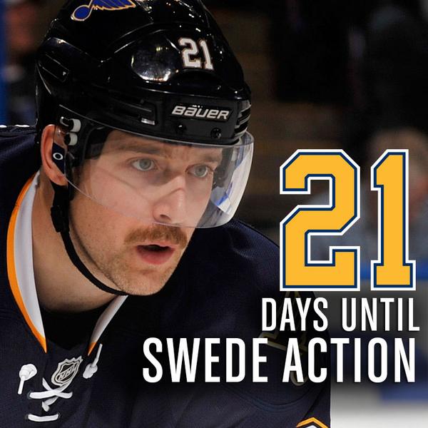 NHL's tweet photo. Get your game face ready. http://t.co/mIGbl9ryjs  RT @StLouisBlues: 21 Days. #stlblues #IsItOctoberYet? http://t.co/kGEYVY25Qm