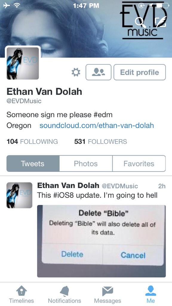 EVDMusic's tweet photo. Dope #twitter update http://t.co/xsFnsmAfql