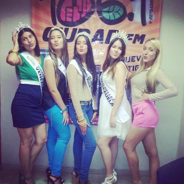 VIPmodelos's tweet photo. Nuestras Reinas de @nbmiranda y Gran Belleza Venezuela compartiendo esta mañana con los amigos de 106.1 @cmetropolis http://t.co/JeWLFJOyN1
