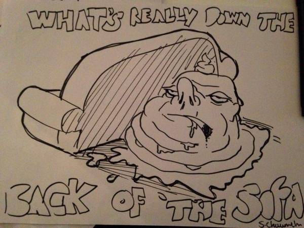SebChaumeton's tweet photo. What's really down the back of the sofa #QuickDrawLive http://t.co/LPBdAa3Rkw