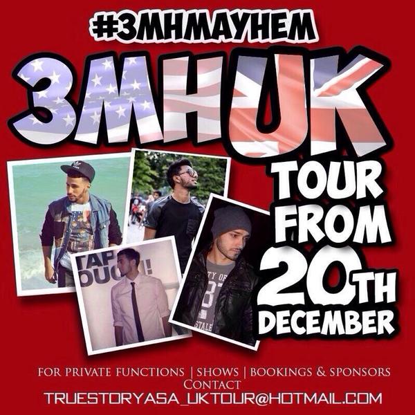 omgAdamSaleh's tweet photo. RETWEET for a chance to WIN 2 VIP Tickets to a #3MH Show in the UK 

Will announce winners on Sunday :)

#3MHMayhem http://t.co/R1AEKEh9mR