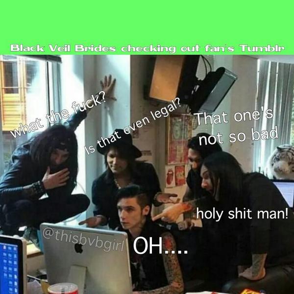 thisbvbgirl's tweet photo. Bvb checking fans tumblrs... @OfficialBVB @AndyBVB @ccbvb @JinxxBVB @JakePittsBVB @AshleyPurdy #BVB #Tumblr #BVBArmy http://t.co/lQlWdqGXrp