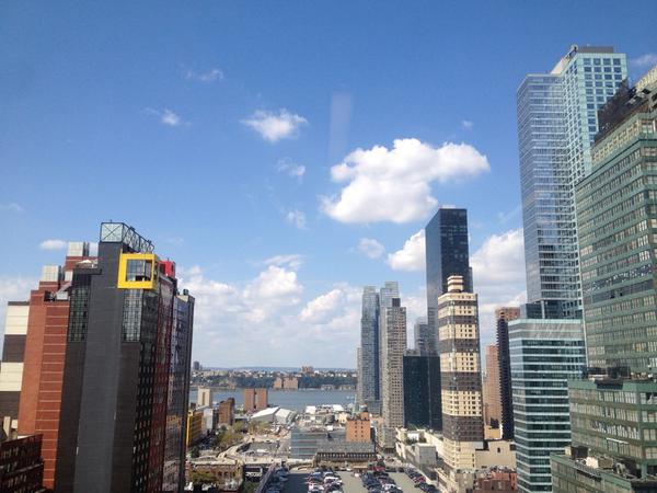 ursulaliang's tweet image. This is the killer view you&apos;ll see from the first #OpDocs pitch competition at the mothership! Tonight, #nytpitch.