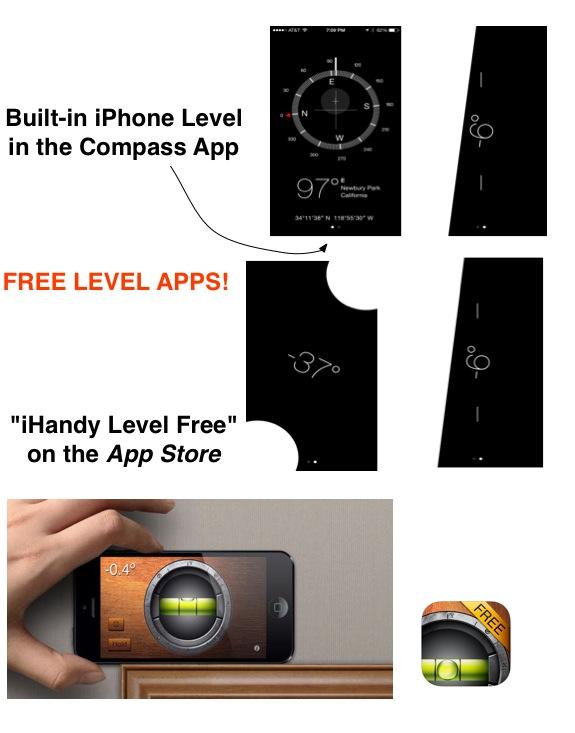 NewTechLA's tweet image. Need 2 level something? Check ur #iPhone “Compass" #app (swipe right!) ..or get "iHandy Level Free” on the @AppStore