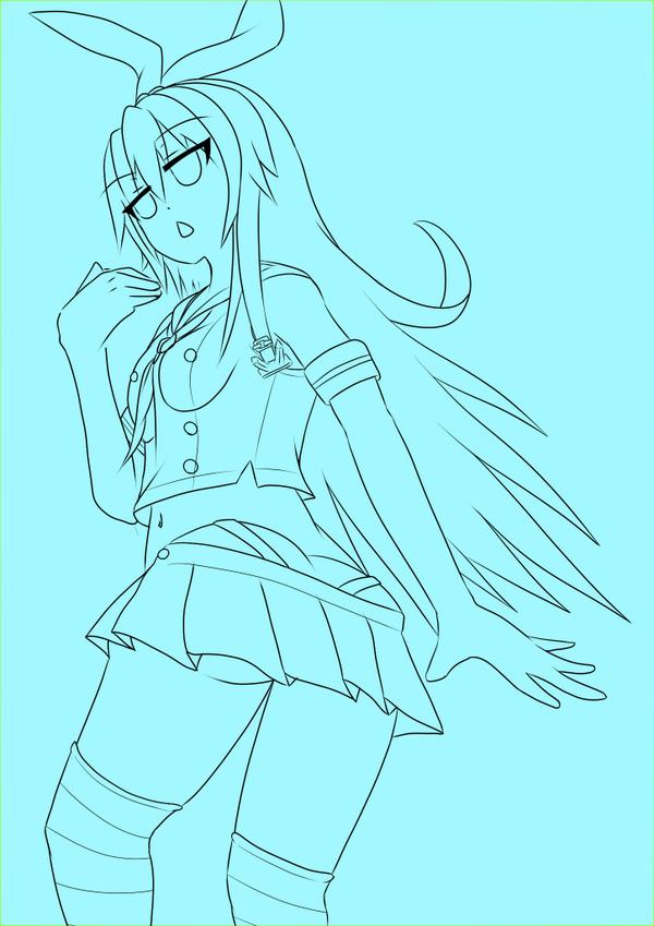 首はこれが一番しっくりきた、明日きっちり線画終わらせよう 