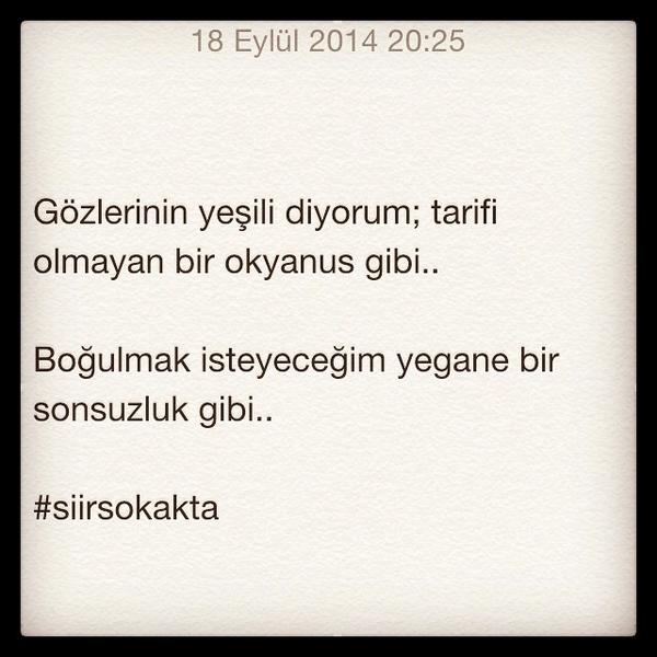 korayyasaroglu's tweet photo. Gözlerinin yeşili diyorum;tarifi olmayan bir okyanus gibi.Boğulmak isteyeceğim yegane bir sonsuzluk gibi.#siirsokakta http://t.co/b5bSr1yvNw