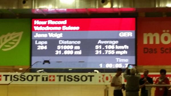 He did it! <a href="/thejensie/">Jens Voigt</a> sets a new #HourRecord MT <a href="/joev3/">Joe Vadeboncoeur</a>: HA! #HourRecord #ShutUpHour <a href="/thejensie/">Jens Voigt</a> <a href="/TrekFactory/">Trek Factory Racing</a>!!!!