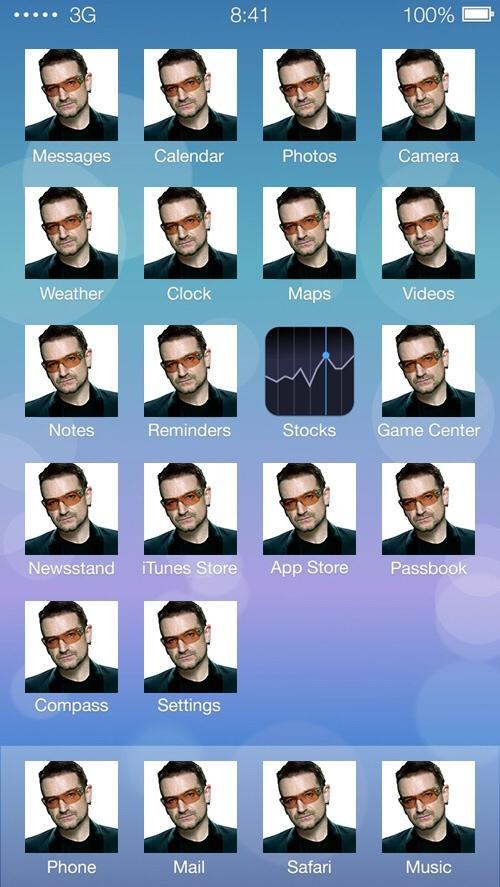 mondo270's tweet photo. RT- @LokiDad: @mondo270 http://t.co/CwRBzJpdaP

-the new iOS update is a little much. #U2iPhone