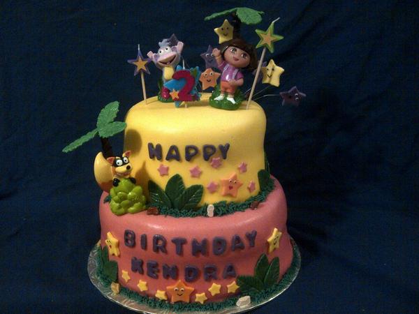 TSC_Bakery's tweet photo. #birthdaycake #dora  #stars #yeg #tsc_bakery #awesome #yellow #pink http://t.co/qxM1wnrgsz