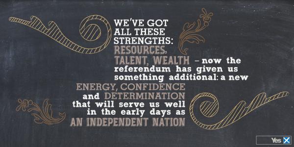 This is a once in a lifetime opportunity to choose a new and better path for Scotland #VoteYes #indyref