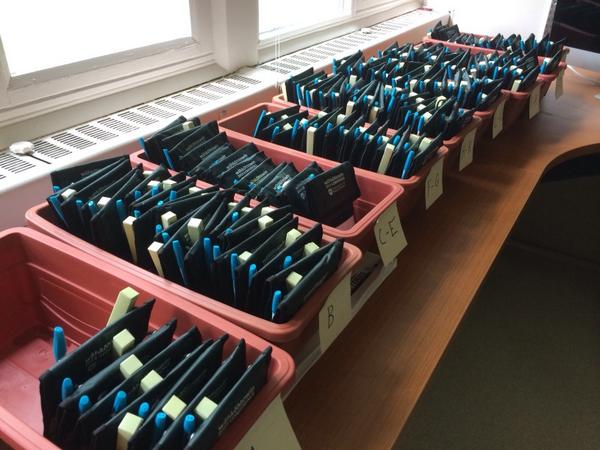 The conference packages are all together! #WahConf starts tonight! #uSask #IndigenizingEducation #yxe