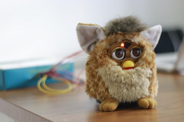 pancychain's tweet image. Come visit me and #tilbert the internet chat Furby at #MakerFaire @MakerFaireNY