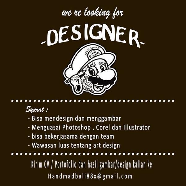 Kalian atau teman kalian yg suka menggambar ! Kami membuka lowongan pekerjaan sebagai crew handmad !