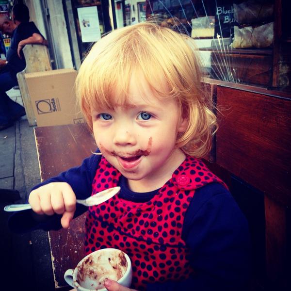 Lovely to catch up with you today <a href="/TobiaDesign/">Lisa</a> #LDF14 #designjunction #chocolate #moustachetag