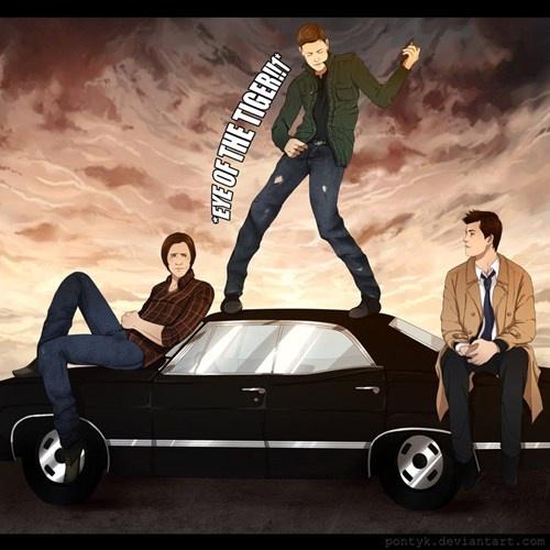 carystiel's tweet photo. What would life be without this crazy trio? #TeamFreeWill #6YearsOfCastiel http://t.co/wUtDKELmRO
