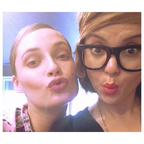 veronicachu's tweet photo. separated at birth with @TiiuIsLegit ... can you tell the difference? #bts #makeupartist http://t.co/SIcTqlLlVj