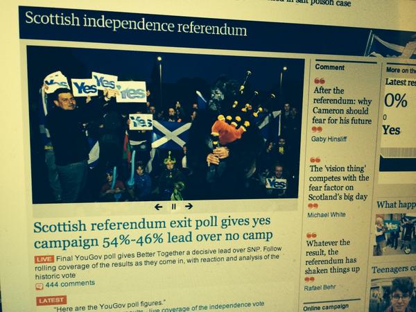 UnoZeroFCLC's tweet photo. Massive typo by @guardian? #indyref http://t.co/0Biqj7iHNq