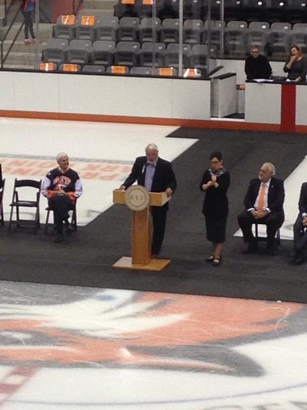 Mr. Golisano speaking now. Thank you for helping make this day possible, Tom!