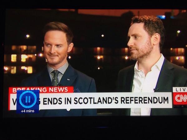 Live on <a href="/cnni/">CNN International</a> tonight from #Edinburgh with analysis on the #IndyRef #ScotlandDecides #ScottishReferendum RT