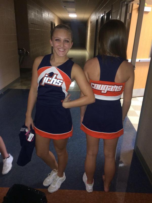 CheerJCHS's tweet photo. Check out our new uniforms! #JCHS #varsitycheer Can't wait for Friday night football! http://t.co/xpXmWXabg9