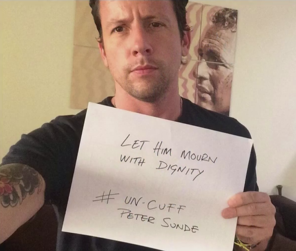 catrincooper's tweet photo. #FreePeterSunde. #NotInMyName. cc: @Lexialex @julie_bush. http://t.co/MrE71p6lZy
