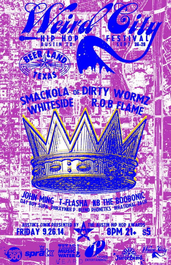 WeirdCityFest's tweet image. Austin Hip Hop Awards Party - Sept 26th Beerland, Texas
Deets: bit.ly/1r3EYih
Tix: goo.gl/vwpxr9