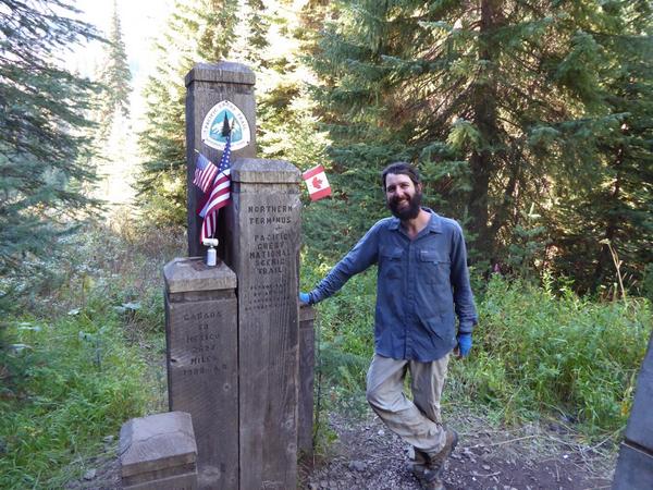 55thCascadia's tweet image. #PCT thru-hiker, Amtrak, reached Canada. He reports loving our #TrailMagic . @PCTAssociation @BPSA_US
