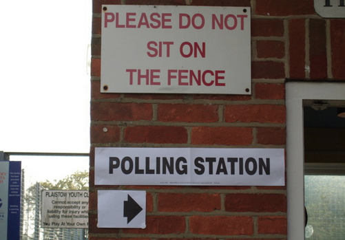 Polling station, in unnamed location in Scotland, for the referendum on Scotland independence.  From @standrewsradio