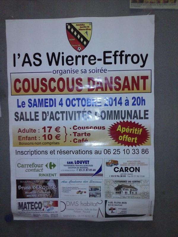 TeamAswe's tweet photo. La @TeamAswe  organise  son traditionnel couscous.
Venez nombreux !!! http://t.co/kW1T1gBMzt