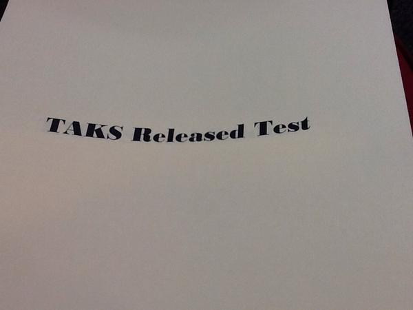 NadirshahEford's tweet photo. Taking a released TAKS test with school board members @CFBISD #cfbteam #cfbinnovates #studenthat http://t.co/rtqB4zAOQW