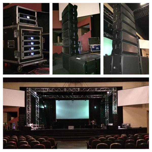 LinearProd's tweet image. LP checked out QSC wideline demo at Crossroads Church this morning.