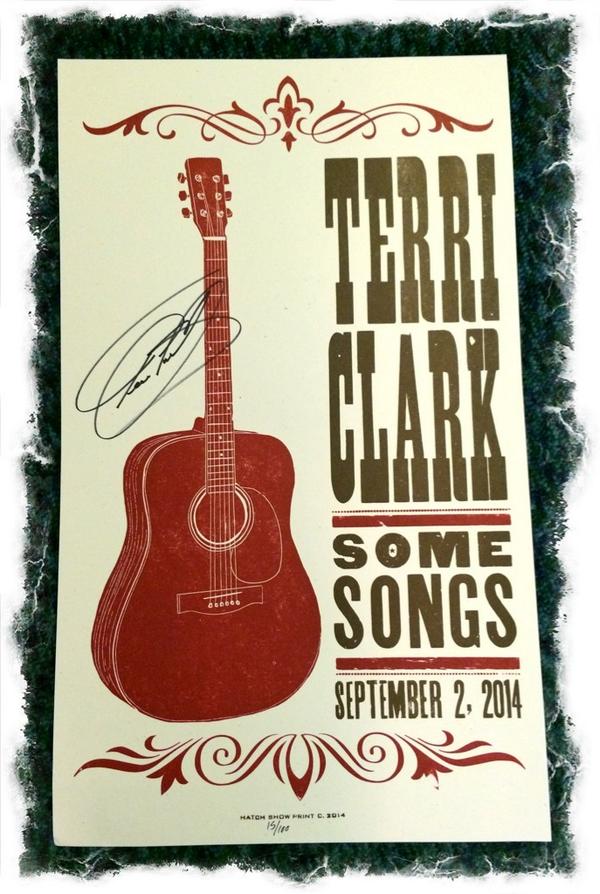 cindytangorra's tweet photo. Love coming home to #SomeSongs @TerriClarkMusic signed #HatchPrint. Awesome @PledgeMusic exclusive! #proudtopledge http://t.co/F8Md95dkJ0