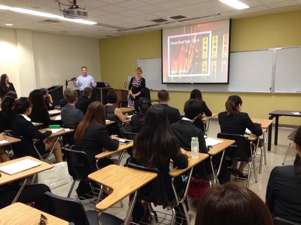CJeffriesSDSU's tweet photo. Great having @hyattcareers on campus today @SDSU ! @brookluedke always love having you here! http://t.co/MlNpODu1RB