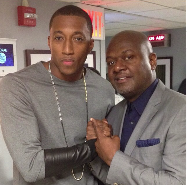 FallonTonight's tweet photo. .@lecrae backstage with our very own @jamespoyser! He'll be sitting in with @TheRoots tonight! http://t.co/D9V89XElCl http://t.co/zWJHuIVlvL