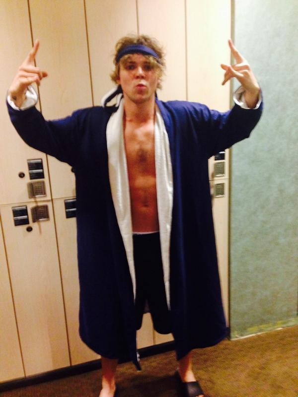 Ashton in his leisure robe